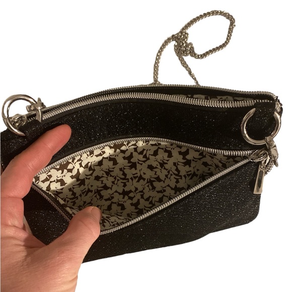 Black Glitter Clutch w/ Chain - NWOT - Picture 4 of 7